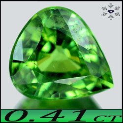 0.41ct Vary Rare Brilliant Demantoid Vs - Vivid Medium Green Lustrous Pear Garnet Gem
