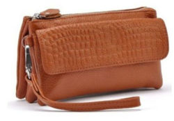 Free Delivery: Genuine Leather Purses Light Brown