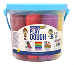 Play Dough 500G Bucket- Pack Of 5 Assorted Bright Colours Includes 3 X Plastic Moulds Non-toxic Each Colour Is Individually Wrapped Soft
