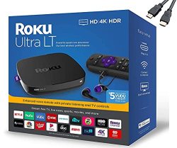 Roku Ultra Lt Streaming Media Player 4K HD HDR W 4K HDMI Cable