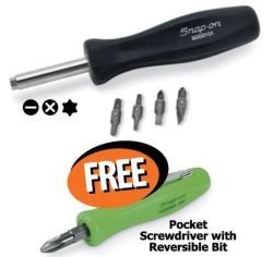 Reversible Blade Screwdriver Kit With Free Pocket Screwdriver With Bit