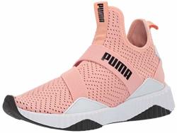 Puma Women's Defy Mid Sneaker Peach Bud White 8.5 M Us