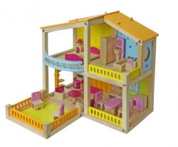 Wooden Art Deco Doll House
