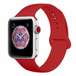 Bmbear Sport Bands Compatible With Apple Watch 38MM 40MM 42MM 44MM Silicone Iwatch Band For Apple Watch Series 4 3 2 1 Red 38MM 40MM M l
