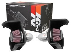 K&N Cold Air Intake Kit With Washable Air Filter: 2018-2019 Kia Stinger 3.3L V6 Polished Metal Finish With Red Oiled Filter 69-5318TS