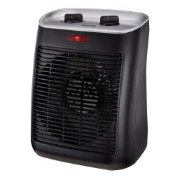 Russell Hobs Electric Fan Heater Energy Saving Black 2000W