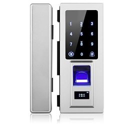 Porlik Security Biometric Fingerprint Door Lock For Glass Door Free Punching Supporting Double Open Door And Single Open Door R Electronics