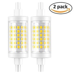 R7S LED Bulb 78MM Kindeep 6000K Daylight White 360 Degrees Double Ended J Type T3 J78 LED Floodlight Bulb 60W Halogen Replacement Non-dimmable 2-PACKS