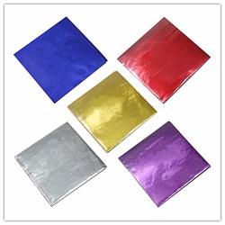 100Pcs/Pack Golden Aluminum Foil Candy Chocolate Cookie Wrapping Tin Paper  Party