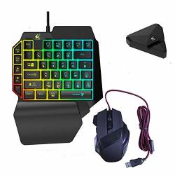 Lignin Gaming Keyboard Keyboard And Mouse Converter Abs Easy To Operate Accessories Game Controller Controller Plug And Play PC Adapter Bluetooth Black