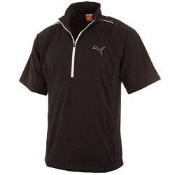 Puma Golf Men's Half Zip Short Sleeve Storm Jacket - Us S - Black
