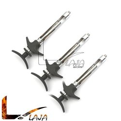 Laja Imports Dental Aspiring Syringe 1.8ML Set Of 3 Stainless Steel Dental Instrument