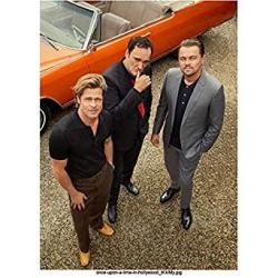 Brad Pitt 8 Inch X 10 Inch Photograph Once Upon A Time. In Hollywood 2019 W quentin Tarantino & Leonardo Dicaprio All Looking Up Kn