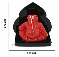 Affaires Ganesha Idol Sculpture Car Dashboard Ganpati Idol Gift G-548 Red