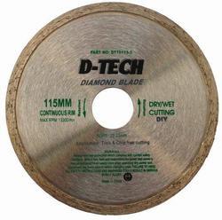 D-Tech VER DT10115-3 Diamond Blade Continuous Rim 115 X 22.23mm Tiles