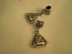 Buddha Dangling Silver Bead Fits Most European Charm Bracelets