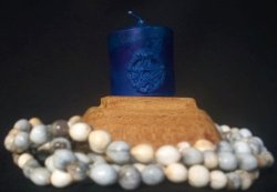 Blue Pentacle Candle Human Made Pentagram Witches Candle Heathen Pagan Witch Wicca