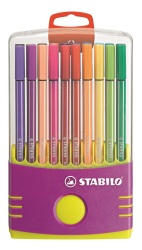Pen 68 1.0MM Fibre Tip Pens Colorparade Lilac Plastic Box Of 20