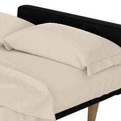 Dhp Futon And Twin Sleeper Sofa Microfiber Sheet Set Natural beige