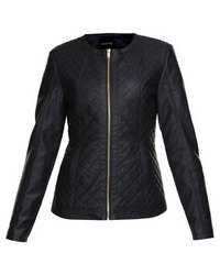 G Couture Biker Jacket With Animal Lining