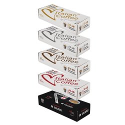 Italian Variety Pack No Decaffe - 50 Nespresso Compatible Coffee Capsules