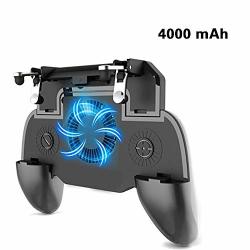 Lecimo Mobile Game Controller Gamepad With Cooling Fan Gaming Trigger For Ios Pubg Mobile Android 4000MAH