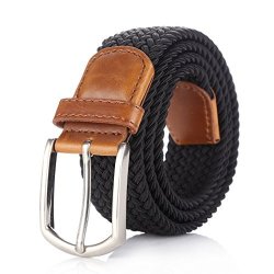 Elastic Weifert Braided Belt Big & Tall Available Stretch Woven Belts XXL 46-48 Black