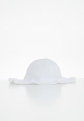 Broiderie Anglais Sun Hat - White