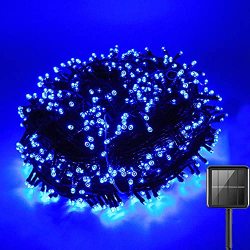 solar christmas lights blue