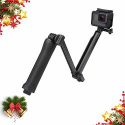 Mojosketch 3-WAY Grip Arm Tripod For For Gopro Hero 7 6 5 4 3+ Action Camera Waterproof Floating Hand Grip Foldable Pole 3-WAY Ajustable Selfie Stick Extension Monopod