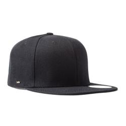 Headwear 24 Uflex Snapback Flat Peak Cap - Black Black