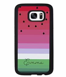 Watermelon Gradient Personalized Black Rubber Phone Case Compatible With Samsung Galaxy S21 S21+ S21 Ultra 5G Note 20 Ultra S20 Fe S20 S20+ S20