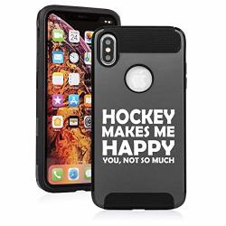 Shockproof Impact Hard Soft Case Cover For Apple Iphone Funny Hockey Makes Me Happy You Not So Much Black For Apple Iphone Xr