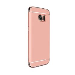 Ddlbiz Electroplate Hard Shockproof Case Cover For Samsung Galaxy S7 Edge 5.5INCH Rose Gold