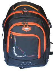 Powerland Unisex Laptop Backpack - Black & Orange Bh-d160257