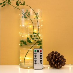 Kikkerland Extra Long Remote-controlled Silver String Lights