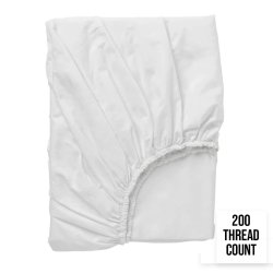 Queen Xld Fit Sheets 200TC White