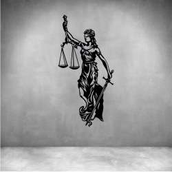 Lady Justice - Matt Silver L 300 X H 900MM