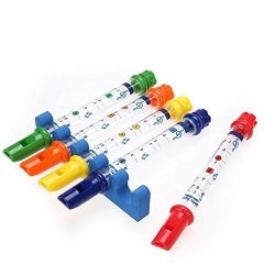 5 Pcs Fancy Infant Musical Whistle Toy Set Bathroom Bathtub-toys Early Education Water Flute Instruments Multicolors