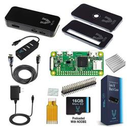 Vilros Raspberry Pi Zero W Complete Starter Kit-premium Black Case Edition-includes Pi Zero W And 7 Essential Accessories