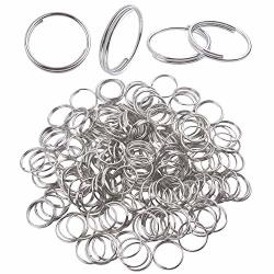 200 Pieces Metal Split Rings 16MM Nickel Plated Double Loop Jump Rings Small Key Chain Rings Crystal Chandeliers Connectors For Diy Jewelry Making And Craft Ideas
