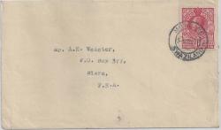 Swaziland 1937 Kgv 1D On Cover From Mbabane To Beira Pea With Arrival Pmk Fine