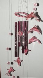 Wind Chime - Dolphins - Pink