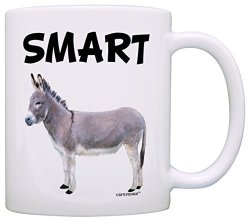 Smart Ass Smartass Donkey Sarcasm Gag Gift Coffee Mug Tea Cup White
