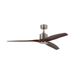 Ceiling Fan 3 Blade Dark Wood & Satin Chrome 1330MM Diameter