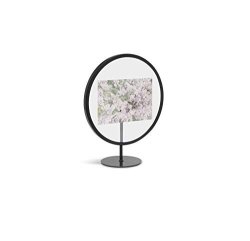 Umbra Black Infinity Picture Frame Unique Circular Display For Desk Or Wall Floats 4X6 Photo 4 X 6