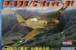 - 1 72 - P-40B C Hawk - 81 Plastic Model Kit