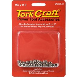 Tork Craft Thread Repair Kit M5 X 0.8 X 1.5D Repl. Inserts For NR5005