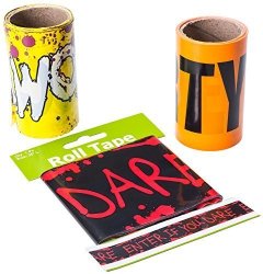 Halloween Party Supplies Set - 3 Roles Horror Tape With 2 Zombie Party Posters For Photo Props And Home Decoration's By Dws