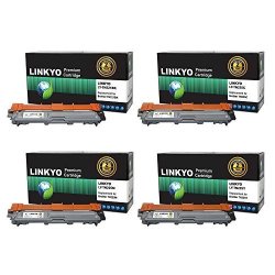 Linkyo Compatible High Yield Color Toner Cartridges Replacement For Brother TN221 TN225 Black Cyan Magenta Yellow 4-PACK